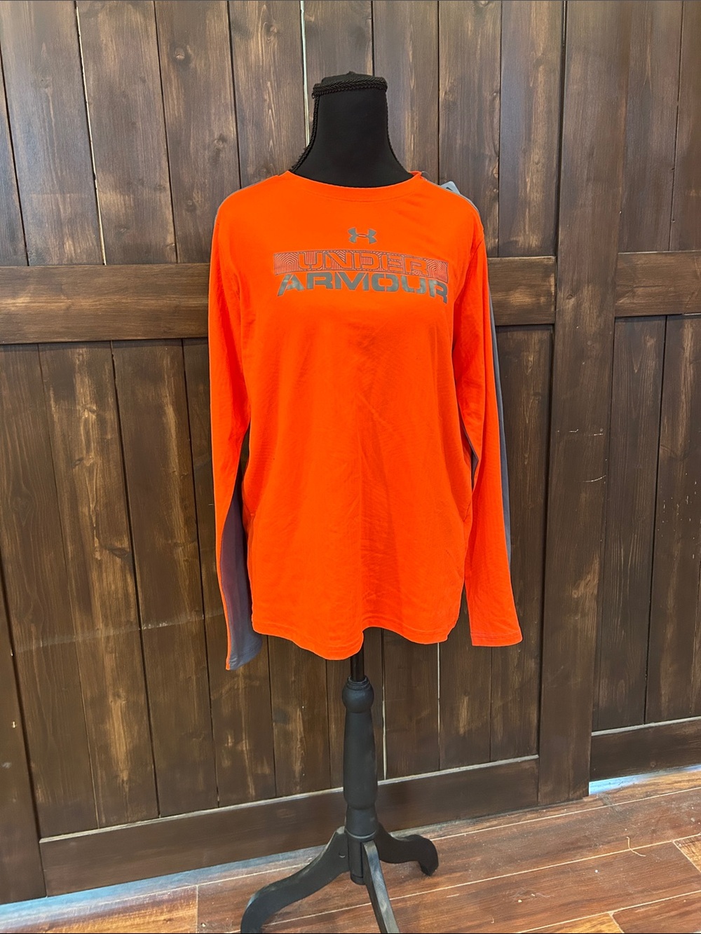 Under Armour Boys Long-Sleeve Performance Shirt — Orange